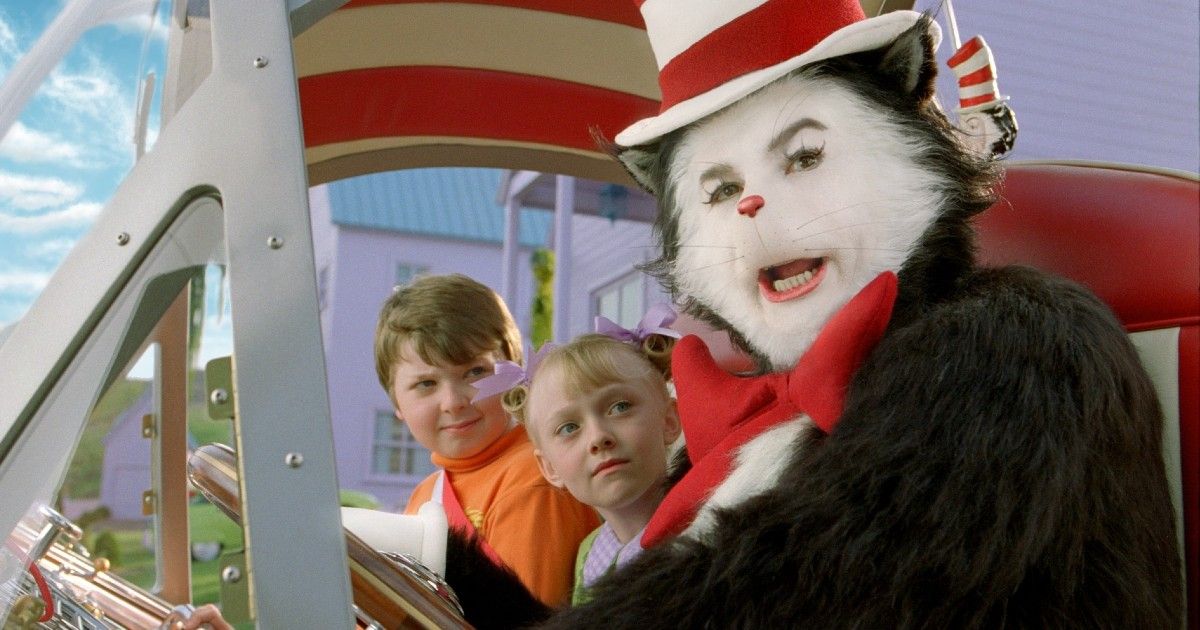 Dakota Fanning si Mike Myers in Pisica cu palarie